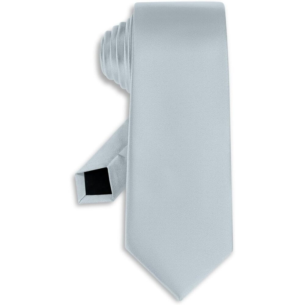 Men's Grey Solid Pure Color Formal 3.15" (8cm) Neck Ties